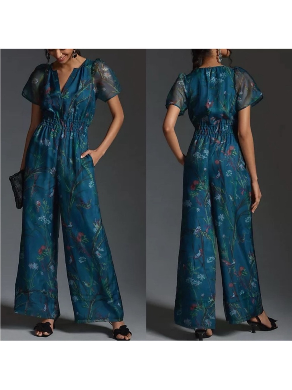 Anthropologie Silk Somerset Jumpsuit - Picture 7 of 7